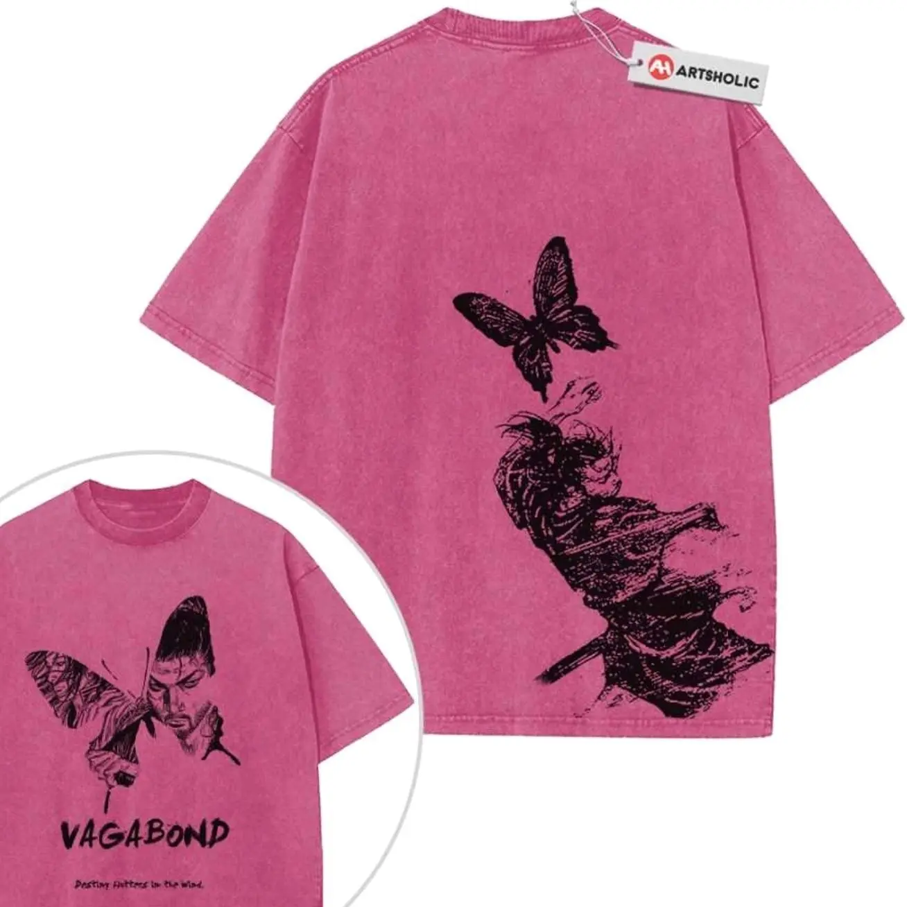 Takezo Shirt, Musashi Miyamoto Shirt, Vagabond Shirt, Anime Shirt, Vintage T-Shirt 2-Sided