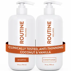 Routine Wellness Anti-Thinning 14oz Shampoo & Conditioner Set for Thinning Hair & Hair Loss - Sulfate-Free, Color-Safe, Biotin & Peptides, Nourishing Botanicals