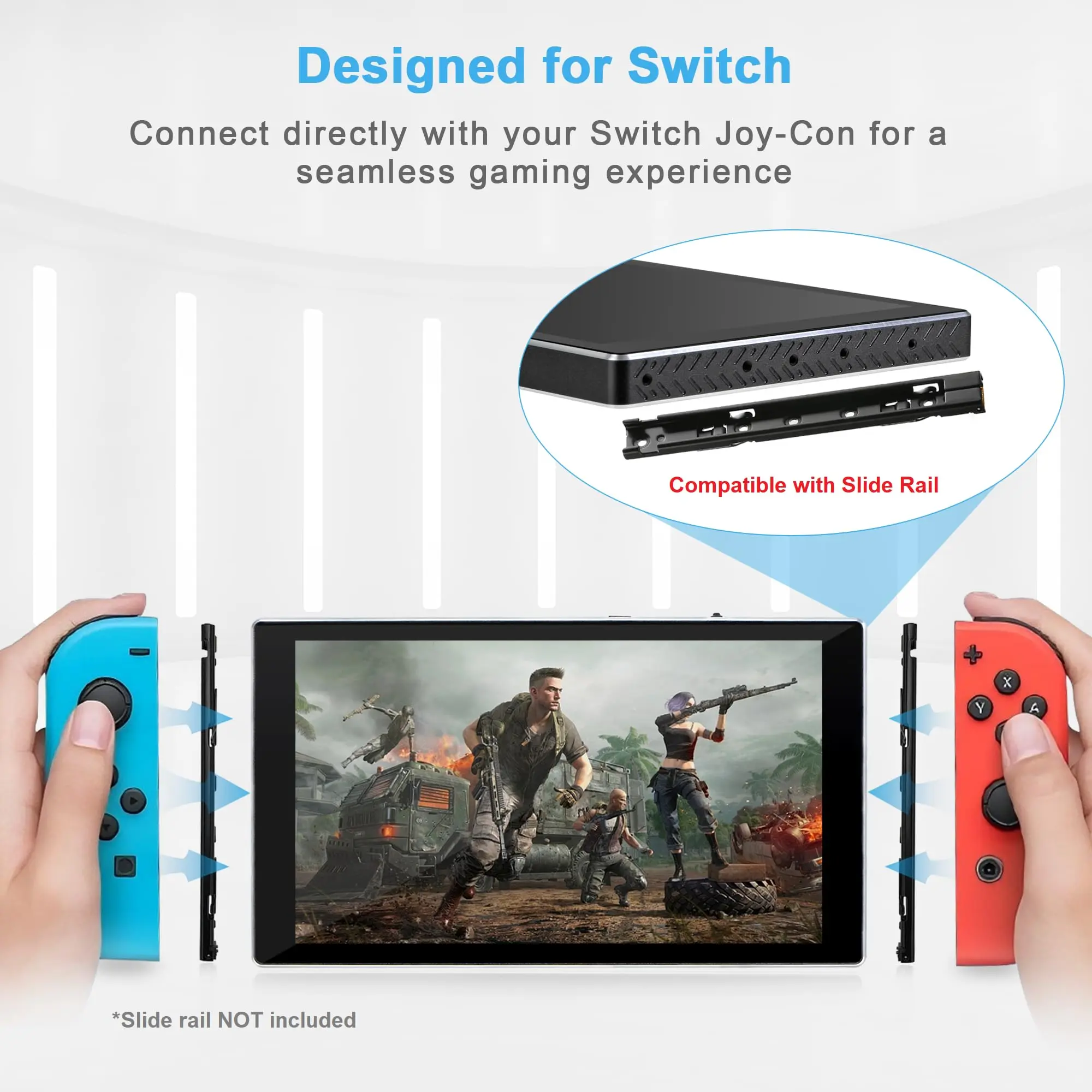 Wisecoco 7-Inch Compact Aluminum Alloy IPS Touch Screen 1080P FHD LCD Portable Monitor, 1920x1080 60Hz 2ms Response Time, 178° Full Viewing Angle, Ultra-Thin Lightweight USB-C HDMI Second Screen for Movies, Wide Compatibility with Laptops, Game Consoles,