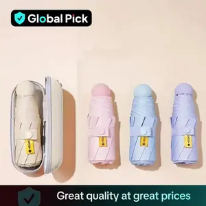 Portable Pocket Umbrella, 1 Count Lightweight Folding Umbrella, Dual-use Travel Umbrella for Sun & Rain, Ideal Travel Companion for Daily Use, Rainproof Double Sided Umbrella.