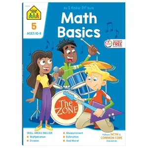 School Zone - Math Basics 5 Workbook - 64 Pages, Ages 10 to 11, 5th Grade, Division, Order of Operations, Multiplication, Measurements, and More (School Zone I Know It!® Workbook Series) Paperback – June 26, 2019