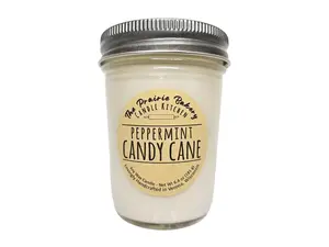 Peppermint Candy Cane | Scented Soy Wax Candle | Holiday Cooling Mint Christmas Scent | Housewarming Birthday Wedding Gift