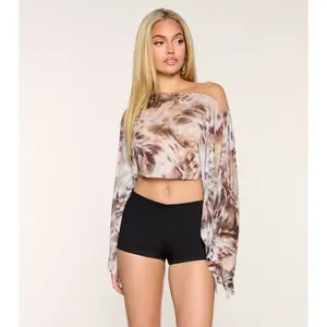 Wild Card Sheer Mesh Poncho Top