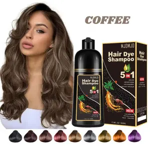 Coffee Brown Hair Color Shampoo for Gray Hair – Natural Dye Shampoo – Colors Hair in Minutes – Lasts 3–4 Weeks – 500ml – 5-in-1 Hair Color – Ammonia-Free (Coffee Brown) + Includes Two Extra Hair Mask Sample Packs