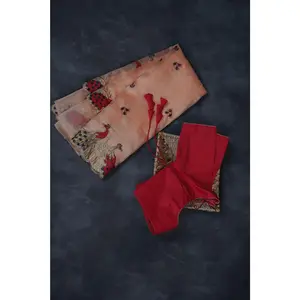 Vibrant Organza Saree and Banglori Blouse Set with Elegant Diamond Work