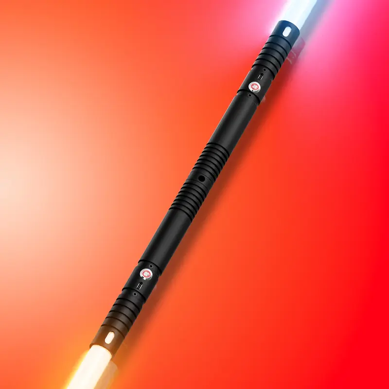2 in 1 Dueling Lightsaber Alloy Handle Light Saber 15 RGB Colors with 4 Modes 6 Sound Effects USB Rechargeable Detachable Lightsaber for Kids Adults Ideal Birthday Children's Day Halloween Christmas sale sword toy clone cult on top