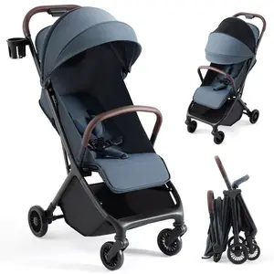 HARPPA Foldable Baby Stroller for Toddlers with Canopy, Multi-Position Recline, One Hand Fold Compact Stroller with Cup Holder, Large Storage Basket, For Outdoor & Travel, Stroller for Babies, Baby Items