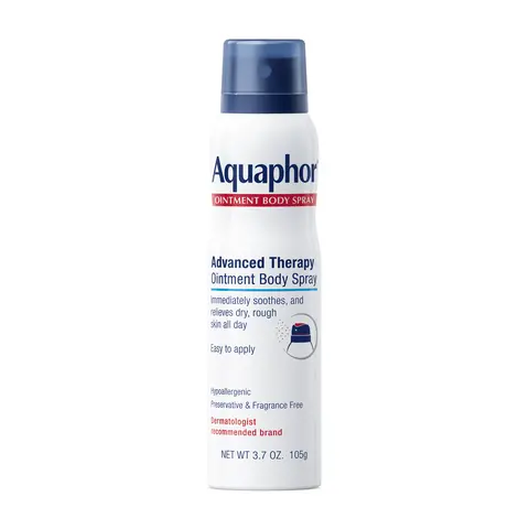 Aquaphor Advanced Moisturizing Therapy Ointment Body Spray (3.7 fl oz/105g) - Fragrance-Free Skincare with ProVitamin B5 & Bisabolol, Fast-Hydrating Body Care for Dry Skin, Cool Spray, Smooth Finish, Single Selfcare Nourishment