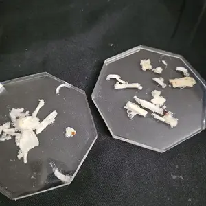 Resin Coaster Set with Bone Fragments Tableware