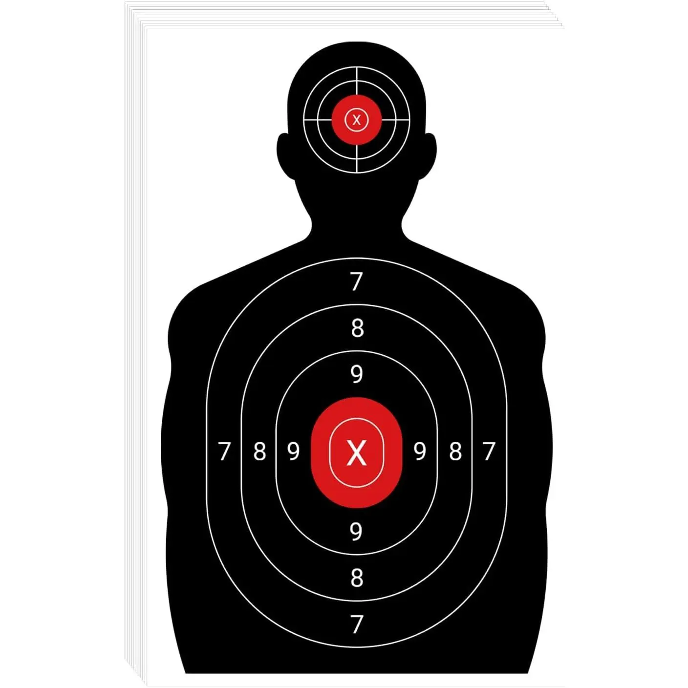 100 Pack Paper  Targets for Range, Bulk Silhouette  Targets Paper 14" x 22"  Range Targets Paper for Practice &