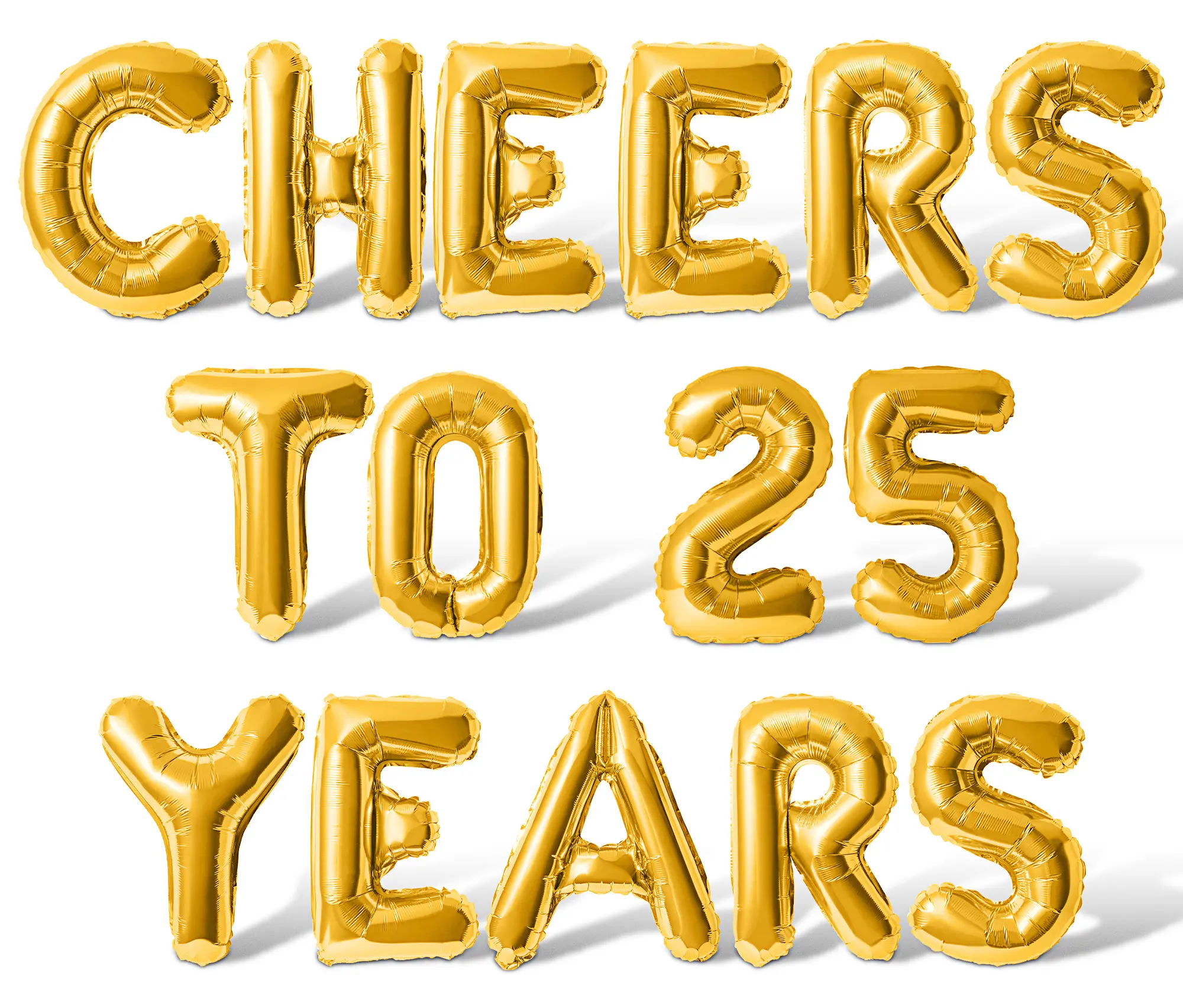 Letter Balloons - CHEERS TO 25 YEARS 16" Inch Alphabet Letters Foil Mylar Balloon 25th Anniversary Party Banner