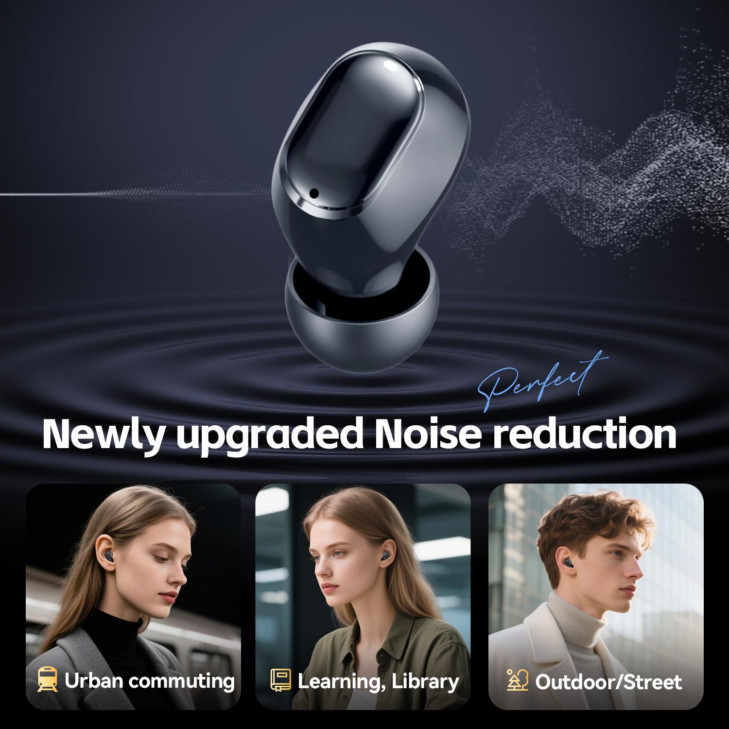 CHENRUIDA M151 Wireless Bluetooth Earbuds: Compact, discreet earbuds featuring Bluetooth 6.0 technology, water-resistant wireless sleep earbuds with a mini short-stem design and built-in microphone. Ideal for work, exercise, sleep, study, and voice calls.