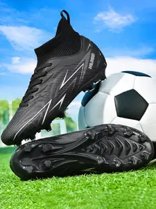 Professional Soccer Training Cleats for Men Women Teens, Lace-Up Seamless Sports Shoes, Ideal for Matches and Practice