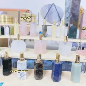 Natural stone crystal perfume bottle jade agate perfume bottle 10ml spray bottle