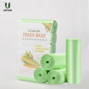 UNTIOR Compostable Trash Bag 2.6-Gallon Garbage-Bag Biodegradable Recyclable Small Strong Thick Unscented for Office Bedroom