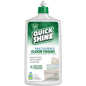 QUICK SHINE 27 oz. Floor Polish Finish, Safer Choice Certified Polish for Hardwood Tile Laminate, Long-Lasting Protective Shine, Slip-Resistant, Dries in 15 Minutes, Safe for Pets.