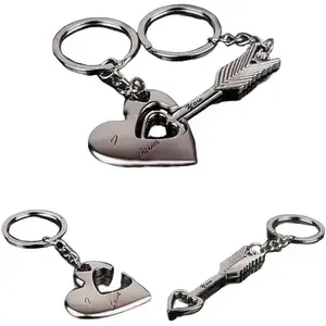 Couples Arrow Heart I LOVE YOU Keychain Lovers Keyring Valentine's Day Present
