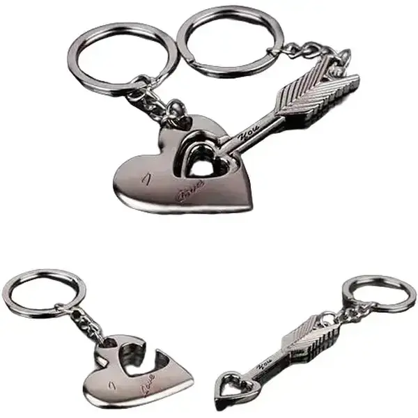 Couples Arrow Heart I LOVE YOU Keychain Lovers Keyring Valentine's Day Present