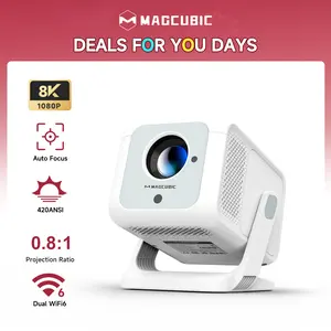 [US warehouse] Magcubic Auto Focus HY310X Projector 420ANSI With 4K Videosource Supported Full HD 1080P Auto Keystone Android 11 Built-in 5W Speaker BT5.2 for Outdoor Theater Stand Mini Portable Projector #SummerWins #DealsForYouDays