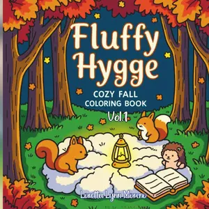 Fluffy Hygge Vol. 1: Cute & Cozy Animal Coloring Book: Bold and Easy Cozy Animal Designs for Stress Relief Warm, Fluffy, and Peaceful Coloring Scenes for Calm and Comfort