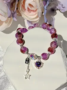 Heart-Star Bracelet- Eco-Friendly Artisanal Costume Jewelry, Casual Daily Fashion Accessory, Ideal for Friends