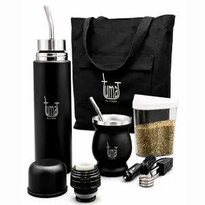 Tuma FULL KIT Black Classic 750ml Stainless Steel Insulated Flask with Auto-Pour Adapter