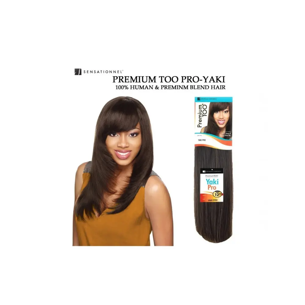 Sensationnel Premium Too Yaki Pro Straight Brown Synthetic Full Machine Wig - 18" Adult Females' Synthetic Hair Wig