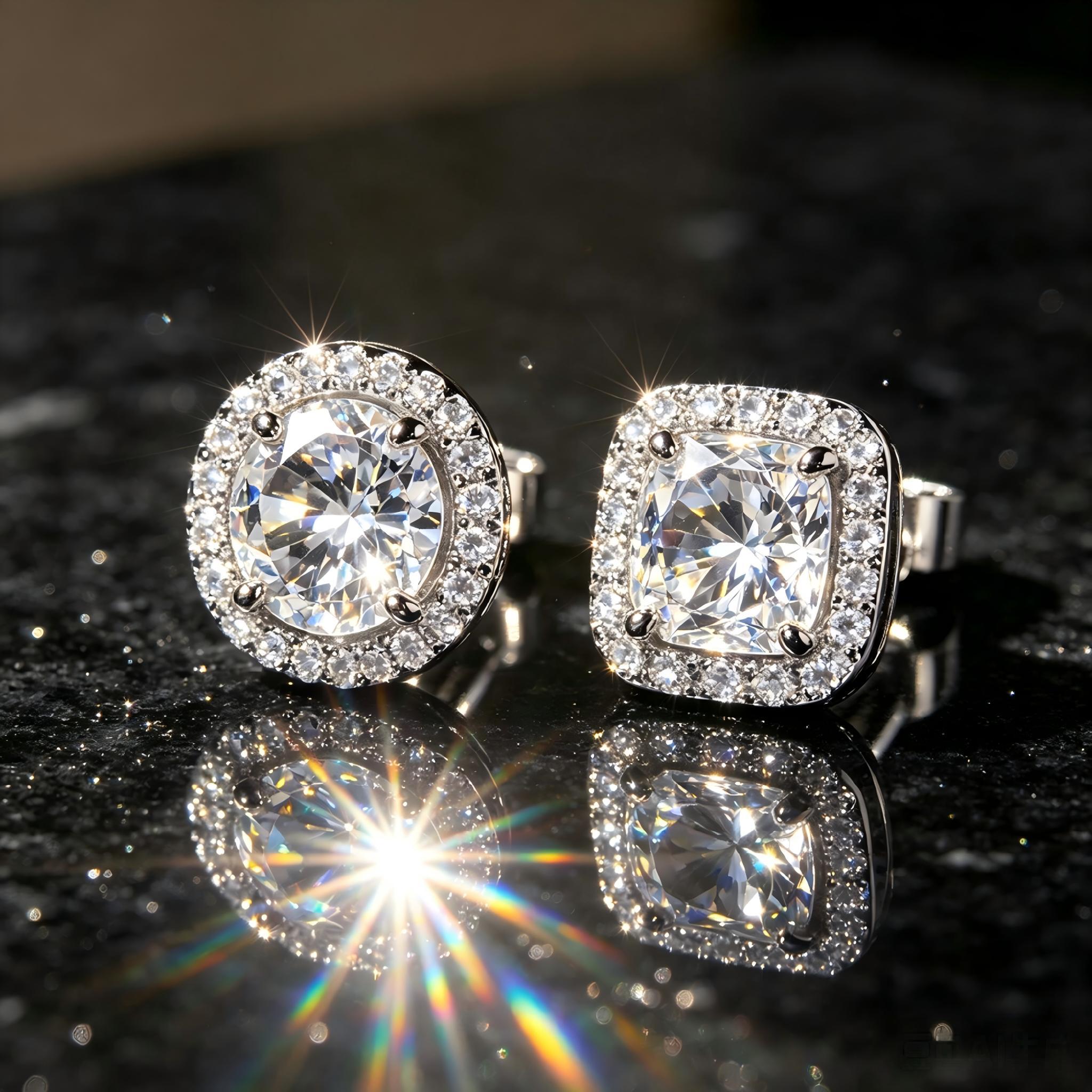 【Must be】2026 New Luxury S925 Silver Moissanite Studs | 0.3ct 0.5ct 1ct 2ct VVS High Clarity Fine Ear Jewelry | Timeless Minimal Elegant Unisex for Men Women | Official Authenticity Certificate | Premium Gift for Mother’s Day Daily & Occasion Wear