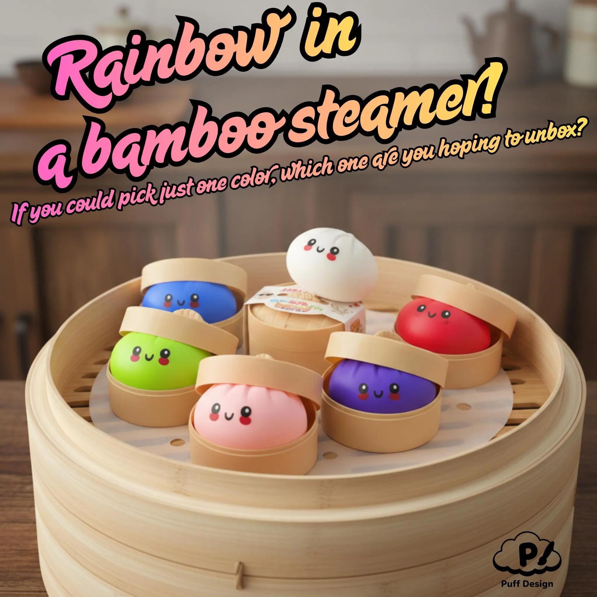 Big Dumpling Squishy Random, 1 Piece Kawaii Squishies, Mystery Bun Fidget Toy, Soft TPR Stress Relief Toy, Random Style Unboxing Surprise, Valentine's Day & Easter Gifts, Ideal for Kids' Exchanges