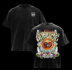 Retro Punk-Style Sublime Band T-Shirt Featuring Skull And Sun Design Made From Soft Breathable Fabric For Comfortable Wear Ideal For Concerts Street Style Or Showcasing Your Personality In The Urban Jungle Unisex T-Shirt