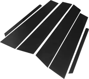 6 Pcs Car Pillar Post Side Door Window Cover Trim for Kia Optima 2011-2015 Bright Black