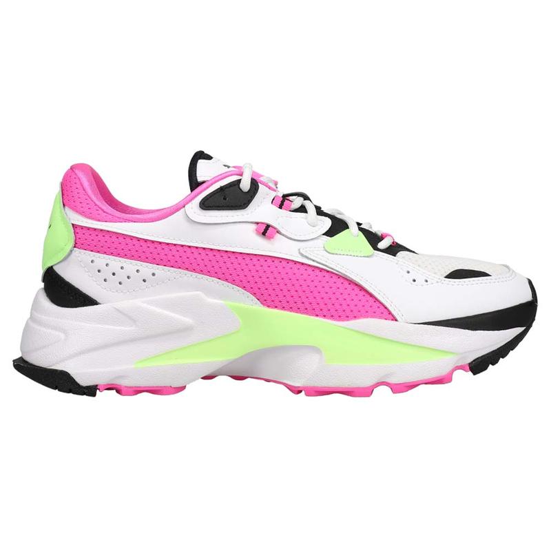 PUMA Womens Orkid Neon Lace Up Sneakers Shoes Casual - Pink, White