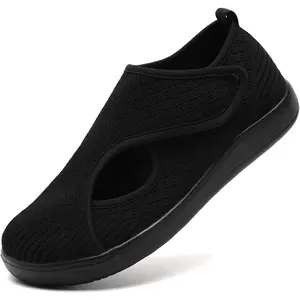 Women Diabetic Shoes with Wide Toe Adjustable Closure Comfortable Easy On Off Walking Lightweight Breathable Spring Slip Ons Footwear