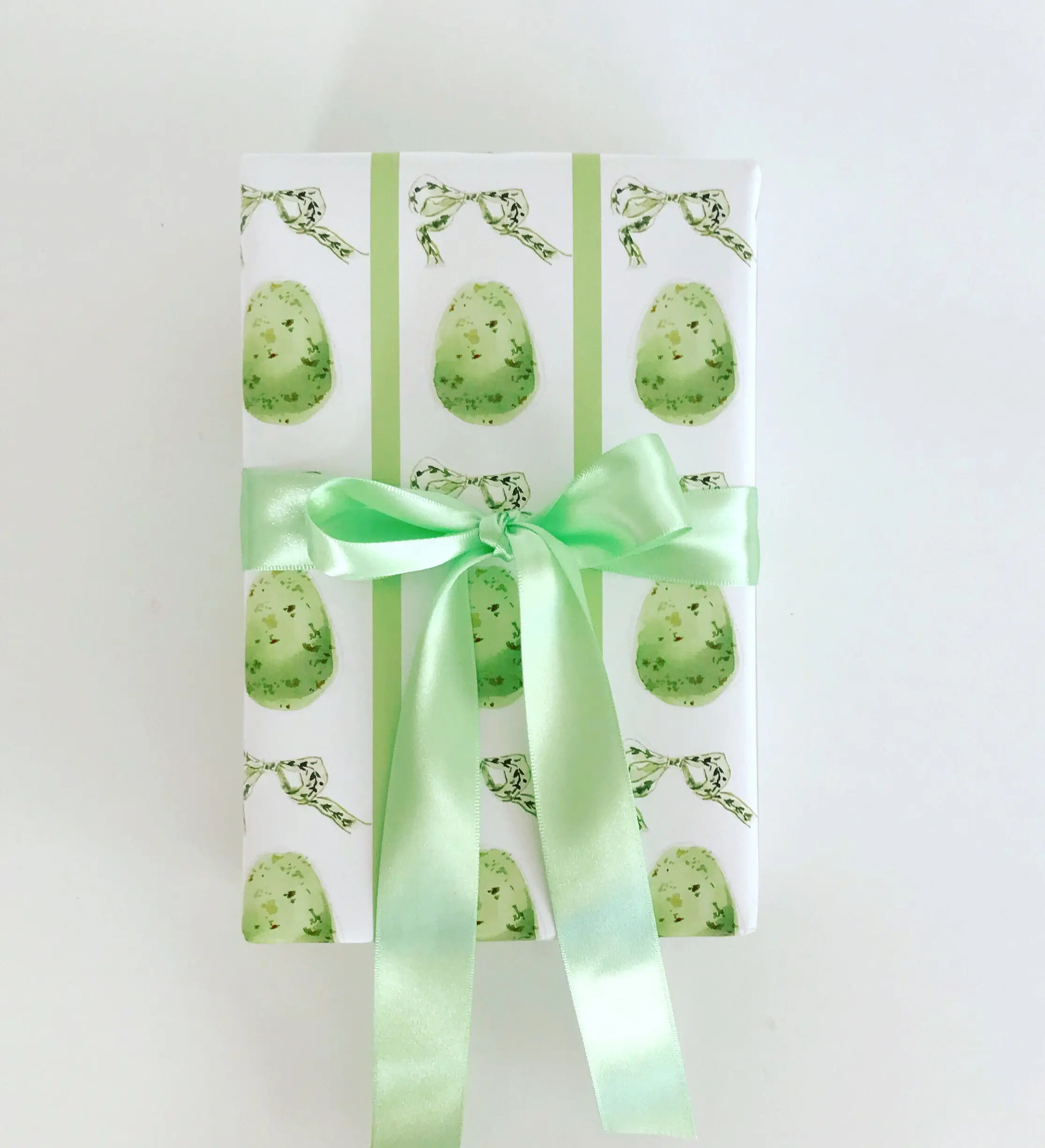 Wrapping Paper: Green Easter Eggs {Gift Wrap, Birthday, Holiday, Christmas}