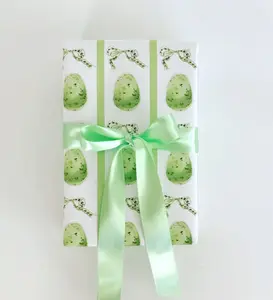 Wrapping Paper: Green Easter Eggs {Gift Wrap, Birthday, Holiday, Christmas}