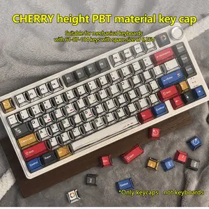 Manga-Themed Keycaps Cartoon Style, 5-Side Sublimation, Compatible with Mechanical Keyboards, 130-Key Full Set, Cherry Profile, Pbt Material