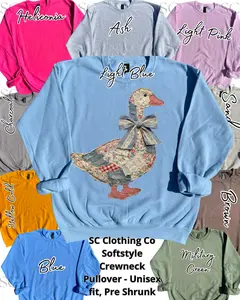 Vintage Goose Faux Patchwork Pullover