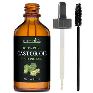 100% Pure Castor Oil - Cold Pressed - Hexane Free