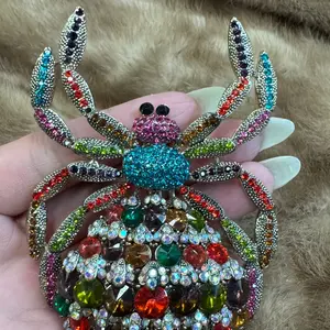Crystal Spider Ornament for Christmas Tree - Colorful Rhinestone Decorations