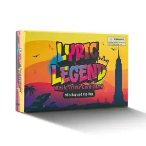 Lyric Legend 90's Hip-Hop & Rap Lyric Trivia Card Game - Iconic 90's Music Era Trivia for Music Enthusiasts & Trivia Buffs