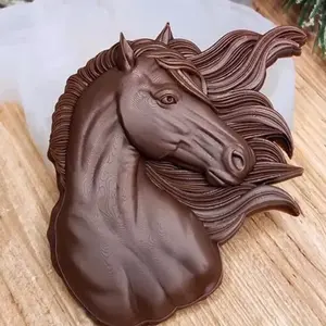 Handmade Chocolate Silicone Mold, Majestic Horse Head Shape, Creative Dessert Making Silicone Mould, DIY Candy & Treats Maker