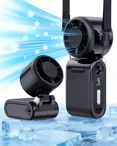 iFunSky Portable Handheld Turbo Fan 5-Speed USB Rechargeable Mini Fan with Adjustable Lanyard for Outdoor Travel Gifts for Women & Men