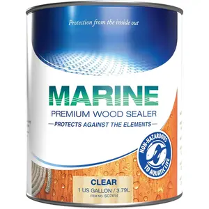 MARINE - 1 Gallon Penetrating  Sealer, Waterproofer & Stain. Water-Based, Ultra-low VOC formula for high- areas to protect  docks, decks, piers & retaining walls.