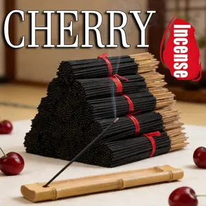 High-Quality Cherry Scented Handmade Incense Stick, 22cm Long Bamboo Incense, Thick Aroma, Long-Lasting Fragrance, Spa Relax Gift