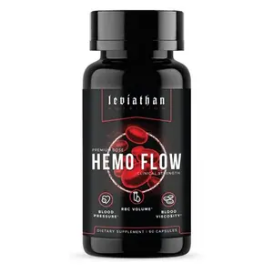 Leviathan Nutrition Hemo Flow |   Blood Pressure & Heart Health Supplement- Hematocrit, and Blood Viscosity Supplement with Vitamin C & Black Pepper Extract (60 Capsules)