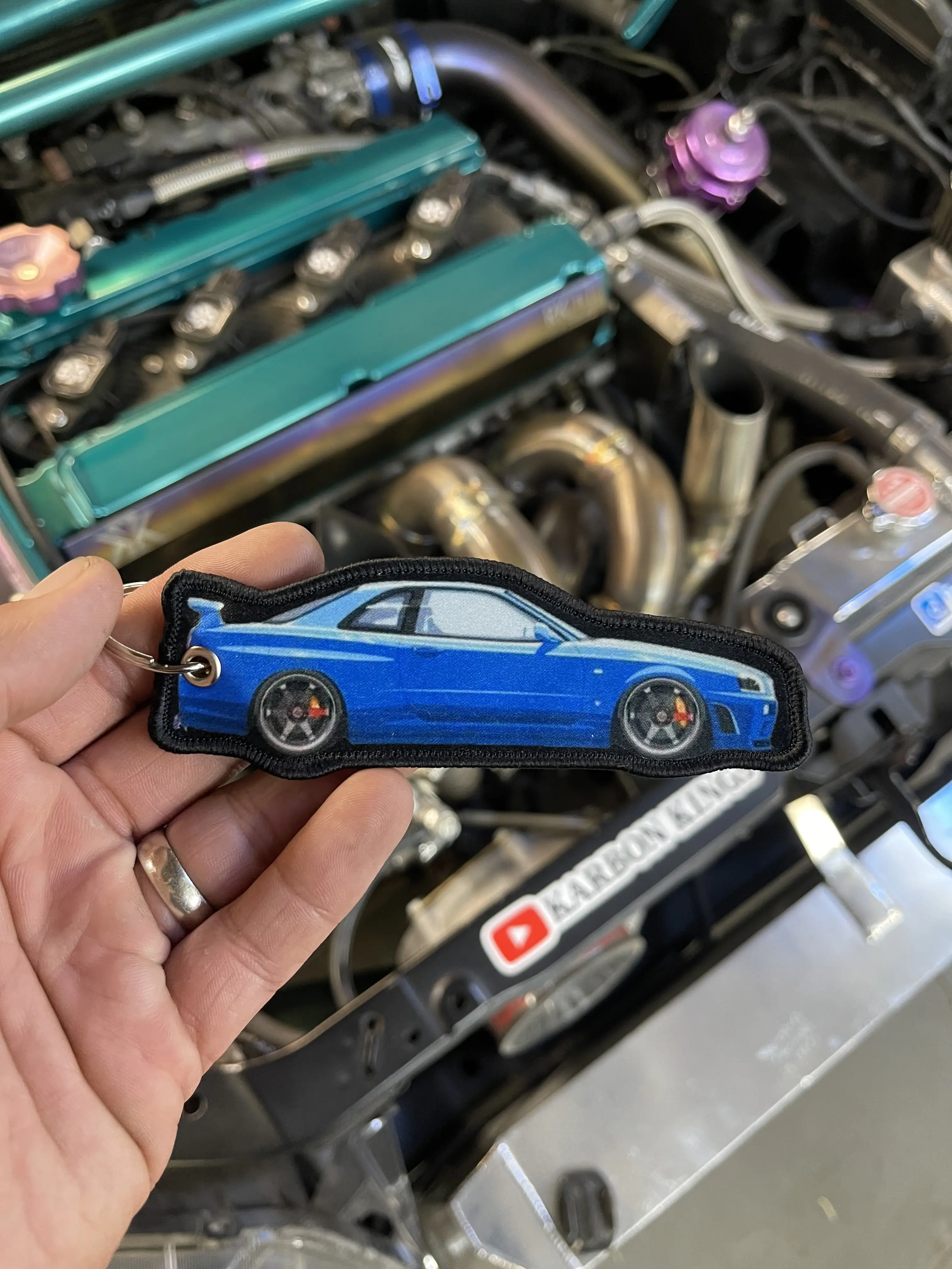 Skyline R34 Blue Key tag