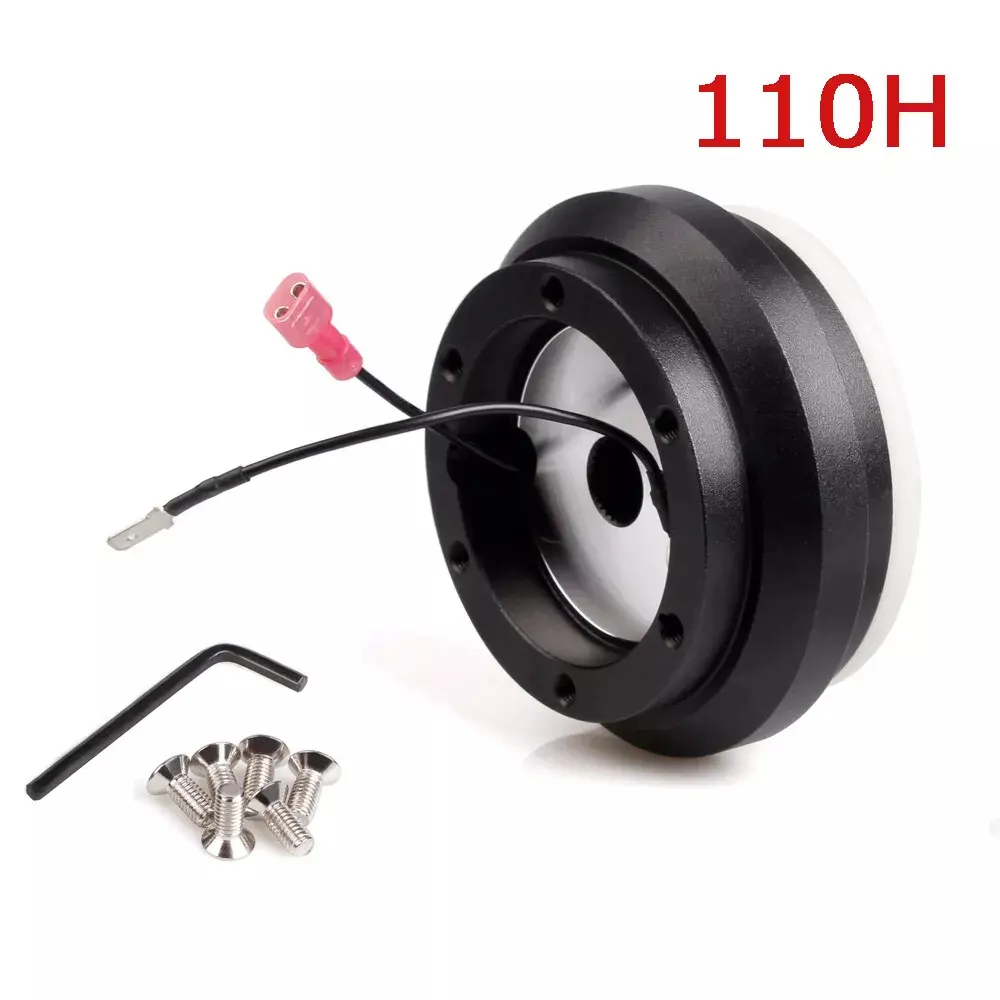 6-Hole Bolt Aluminum Steering Wheel Hub Adapter, Direct Bolt-On Vehicle Replacement Part, Fast Detach, Solid Construction for Honda Accord, Civic, Del Sol, Prelude & Acura Integra