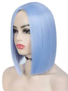 Women's Synthetic Wig, Bob Cut Center Part Straight Hair, Durable High-Quality Material, Perfect for Parties and Casual Wear