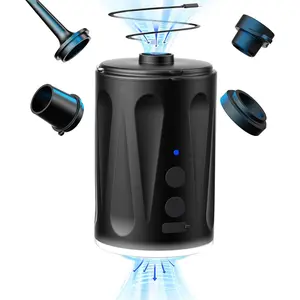 Electric Air Pump,Rechargeable Paddle Board Air Mattress Pump   Air Pump with Camping Light,4 Nozzles for Air Mattress Beds, Swimming Ring, Pool Floats/Toys