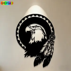 1pc Eagle Dreamcatcher Metal Wall Art, Aesthetic Wall Decor, Statue Mural, Ideal Gift for New Year, Tribal Decor Enthusiasts, Weather-Resistant Metal Wall Decor Wall Sculptures, Perfect for Outdoor Wall & Garden Fence, Unique Home Decor Accent